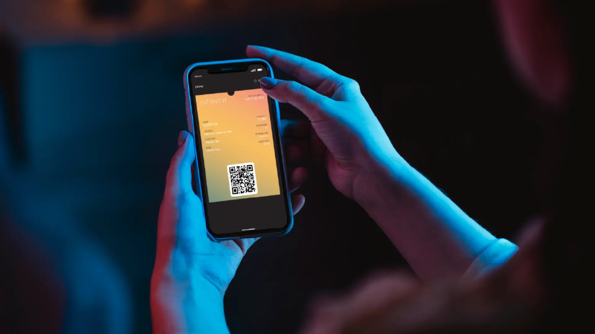 Event Ticket on Phone